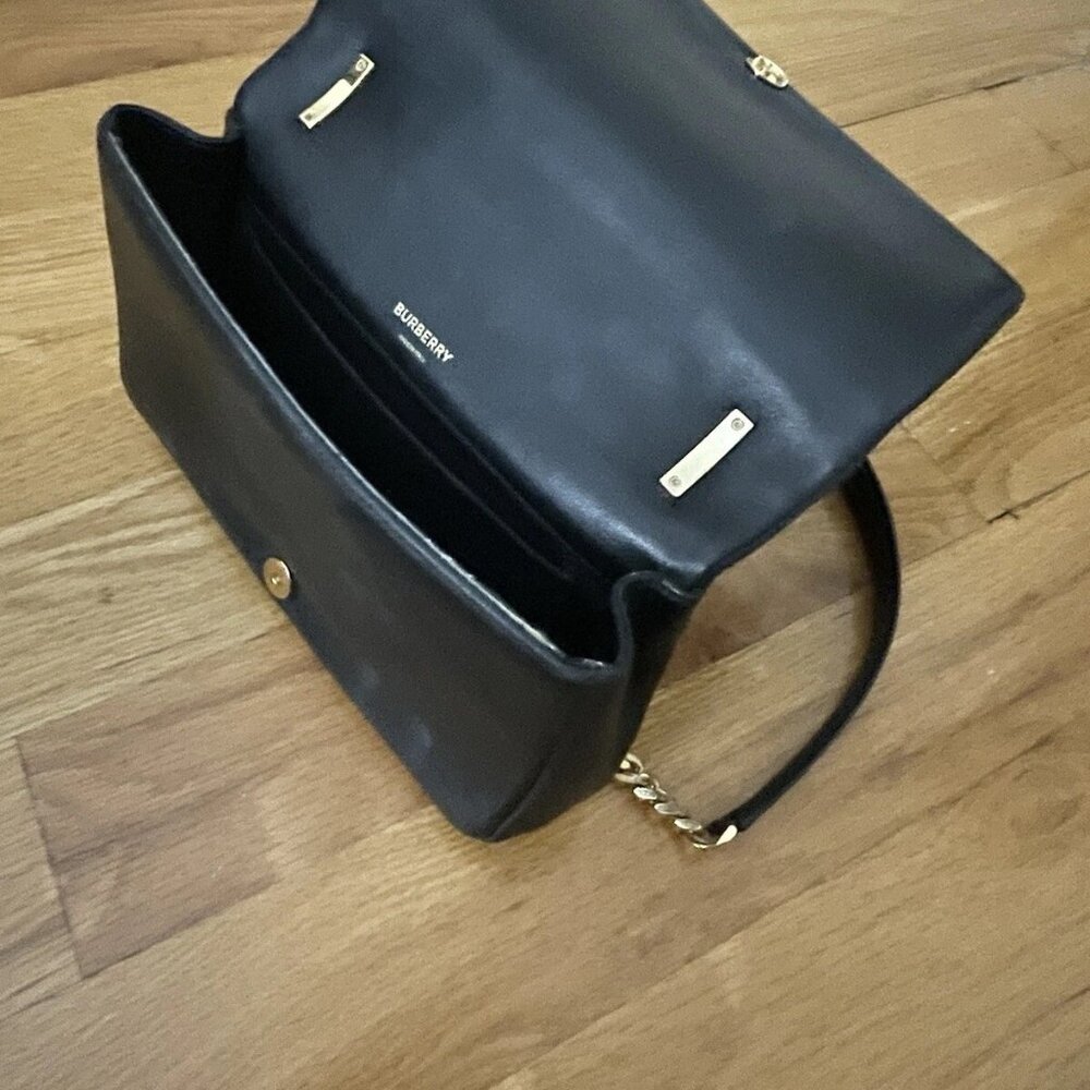 BURBERRY - Quilted Black Leather LOLA Shoulder Bag - Picture 3 of 3